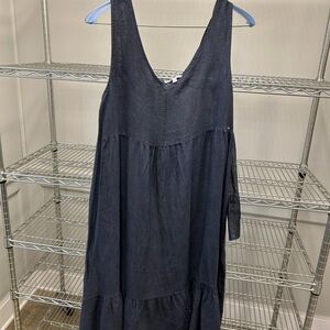 Tempo Paris Black Tiered V-Neck Sundress